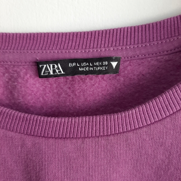 ZARA Sweatshirts Woman's Purple - Picture 4 of 4